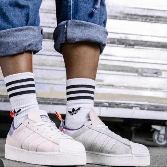 Adidas x Girls Are Awesome Superstar Plateau Women's size 8.5 FW8084 2020💛 - Picture 15 of 15